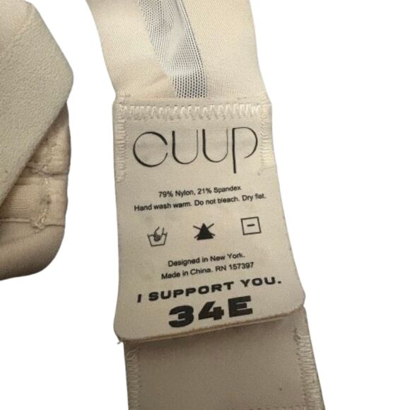 CUUP The Balconette Mesh Bra‎ Sheer Nude Minimalist Capsule Lingerie Size 34E - Picture 4 of 4